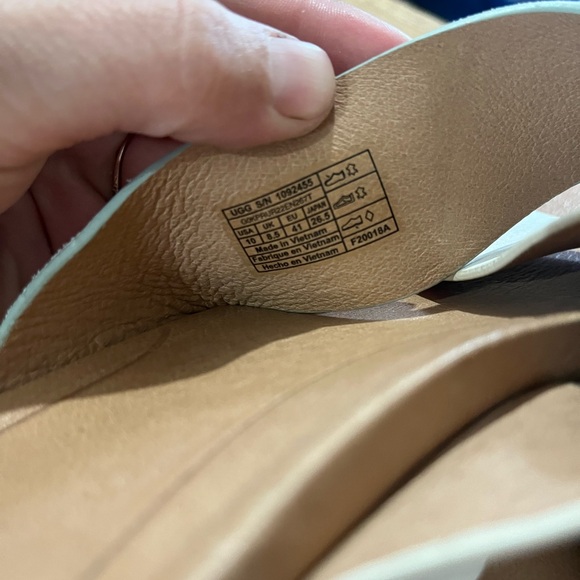 White leather Ugg sandals (new) - Picture 2 of 3